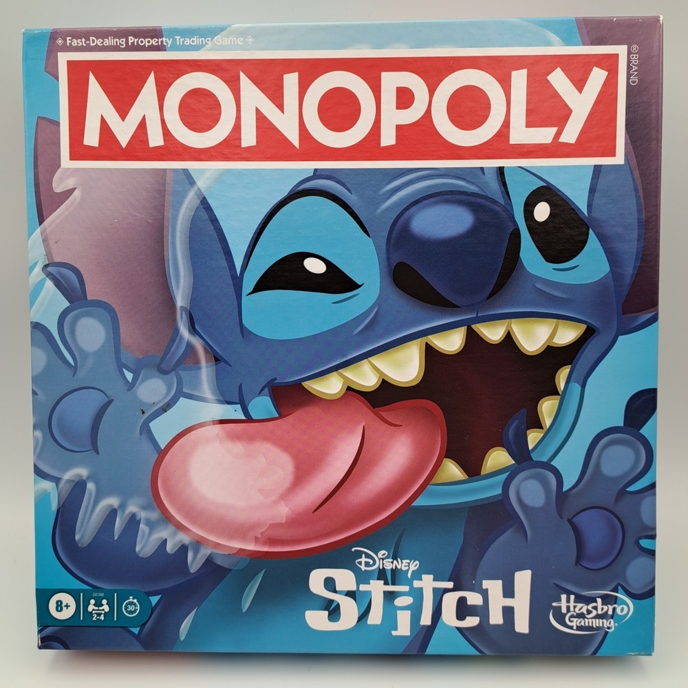 Disney Stitch Monopoly Board Game Lilo & Stitch Hasbro Complete 2024